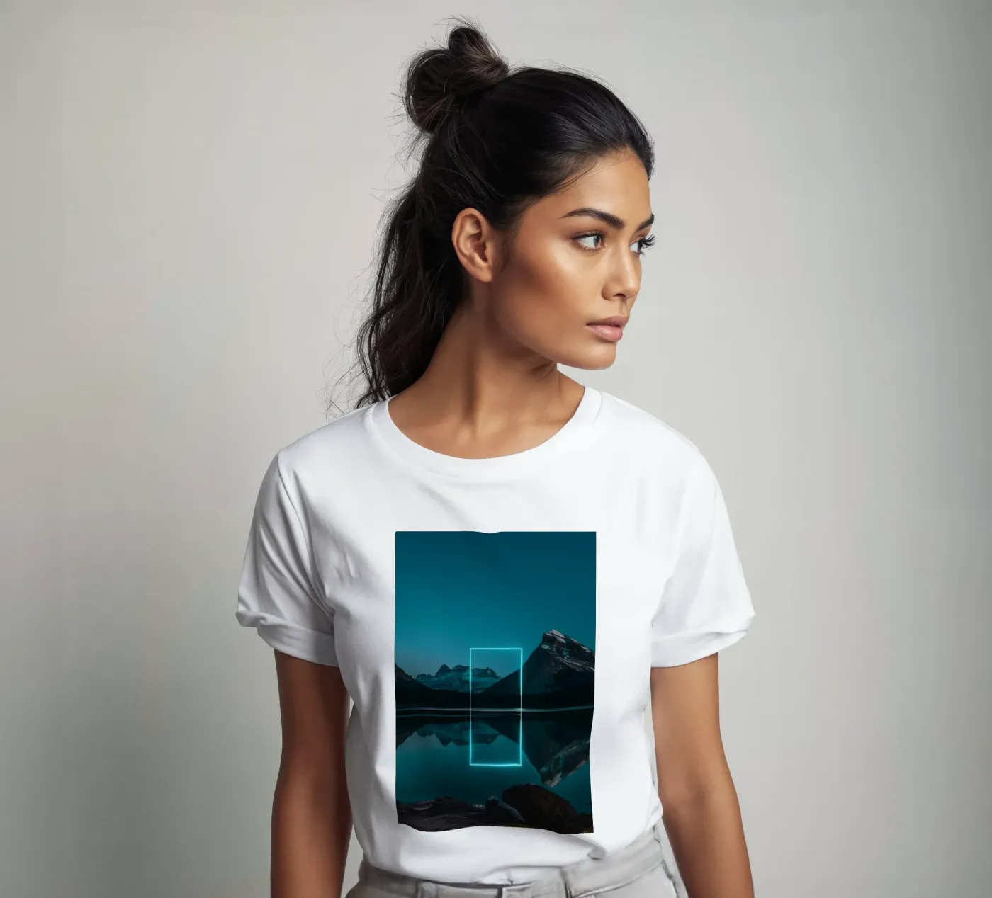 Lake reflection rectangle t-shirt da LeDieg