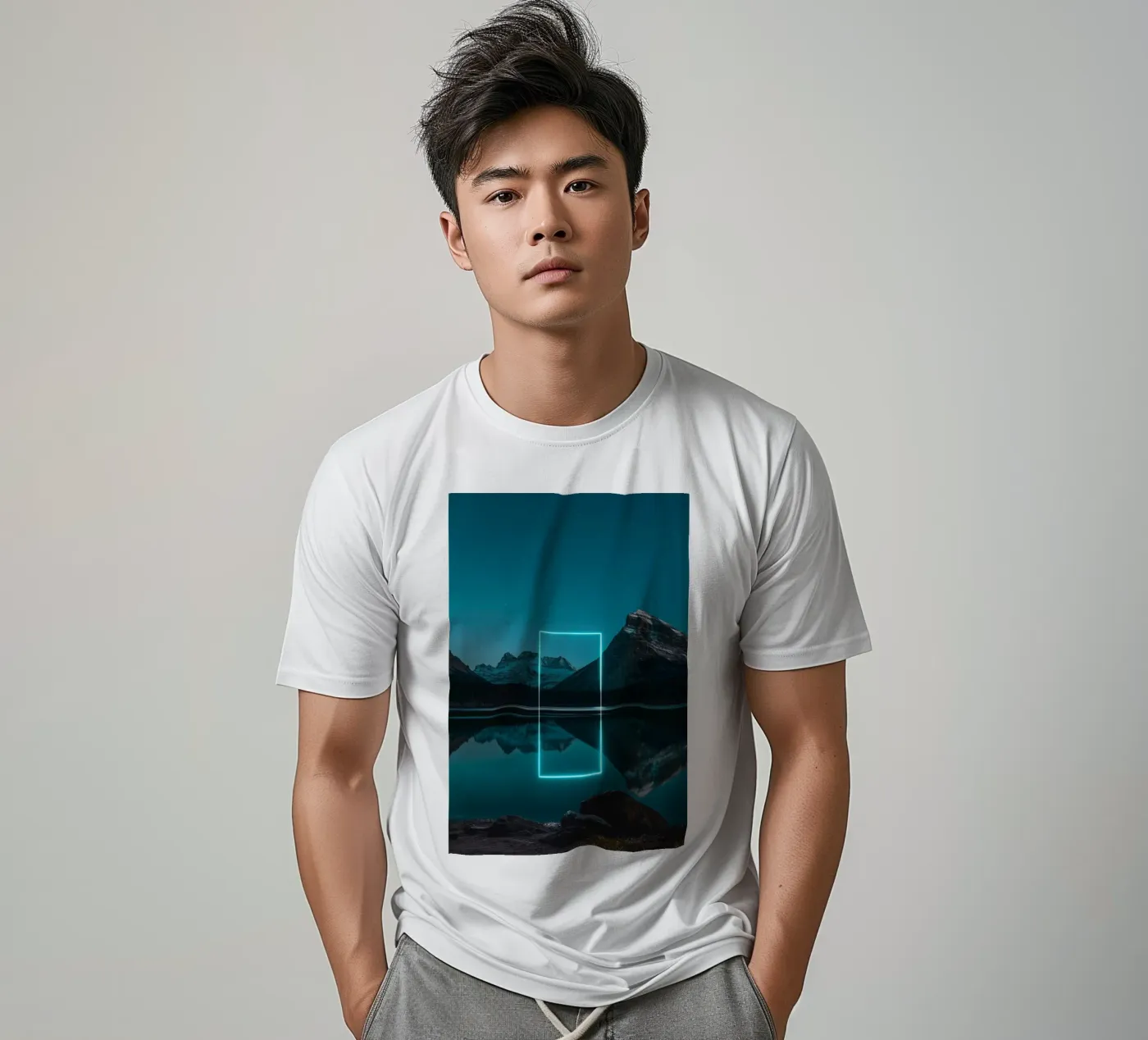 Lake reflection rectangle t-shirt da LeDieg