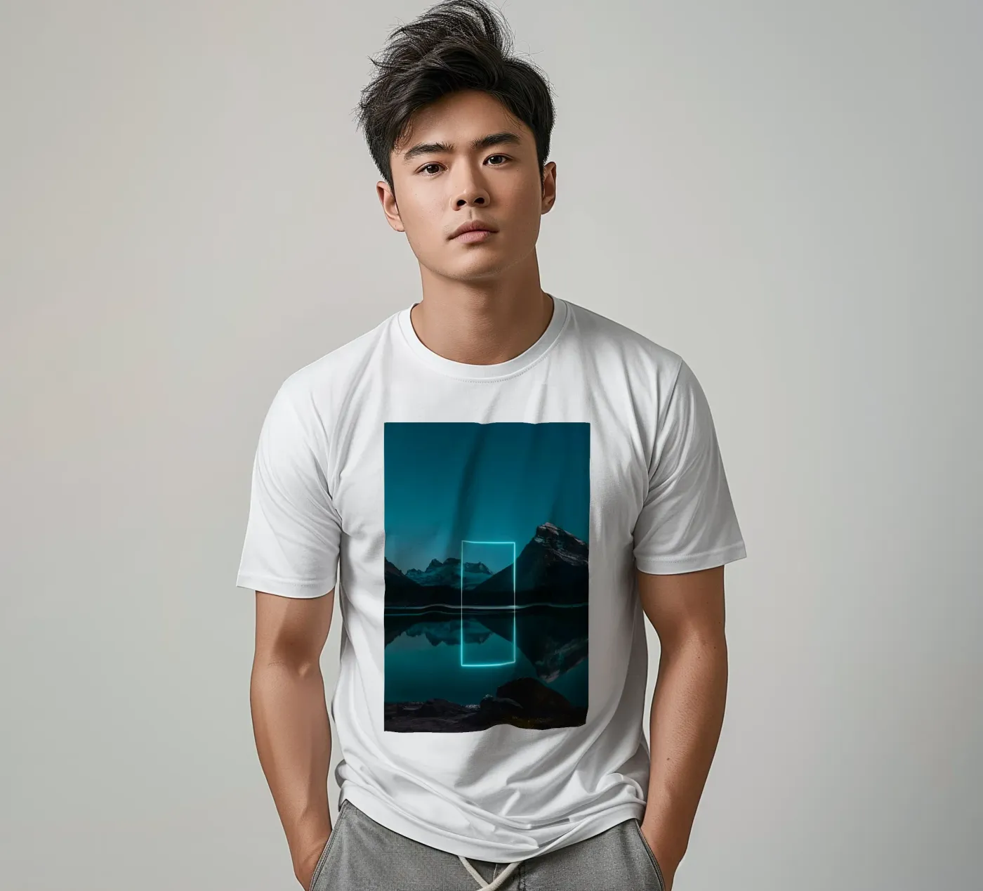 Lake reflection rectangle t-shirt da LeDieg