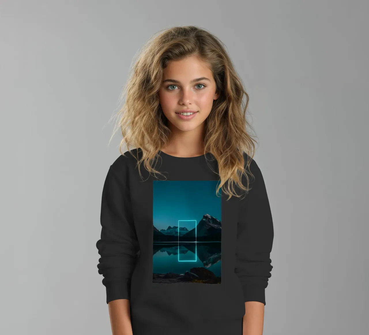 Lake reflection rectangle felpa bambino da LeDieg