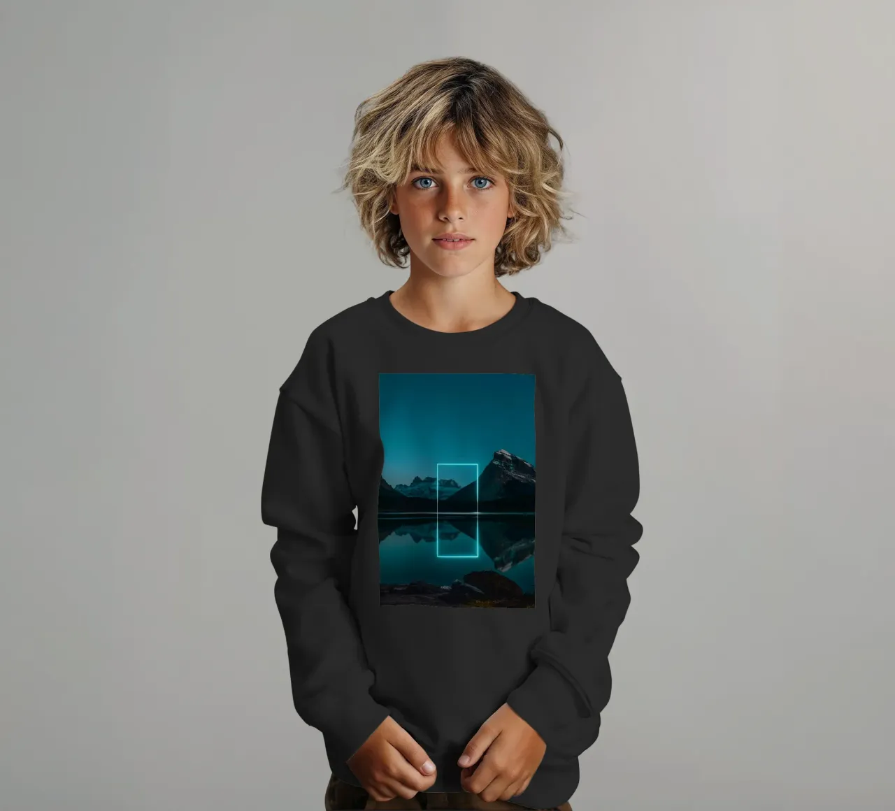 Lake reflection rectangle felpa bambino da LeDieg