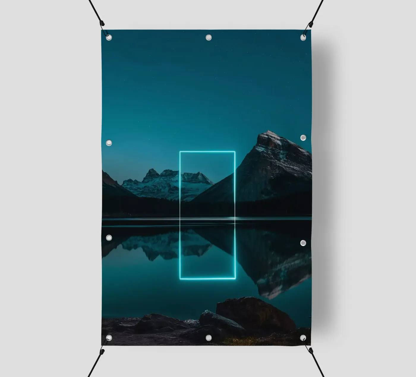 Lake reflection rectangle PVC Plane von LeDieg