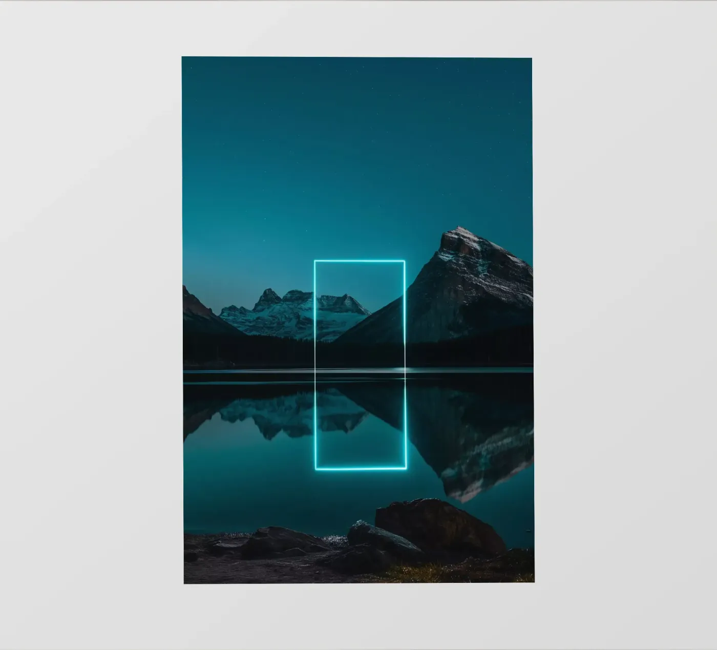 Lake reflection rectangle PVC Plane von LeDieg