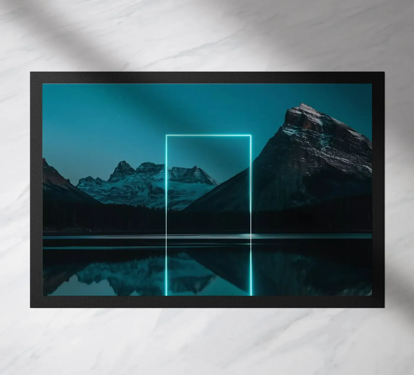 Lake reflection rectangle deurmat van LeDieg