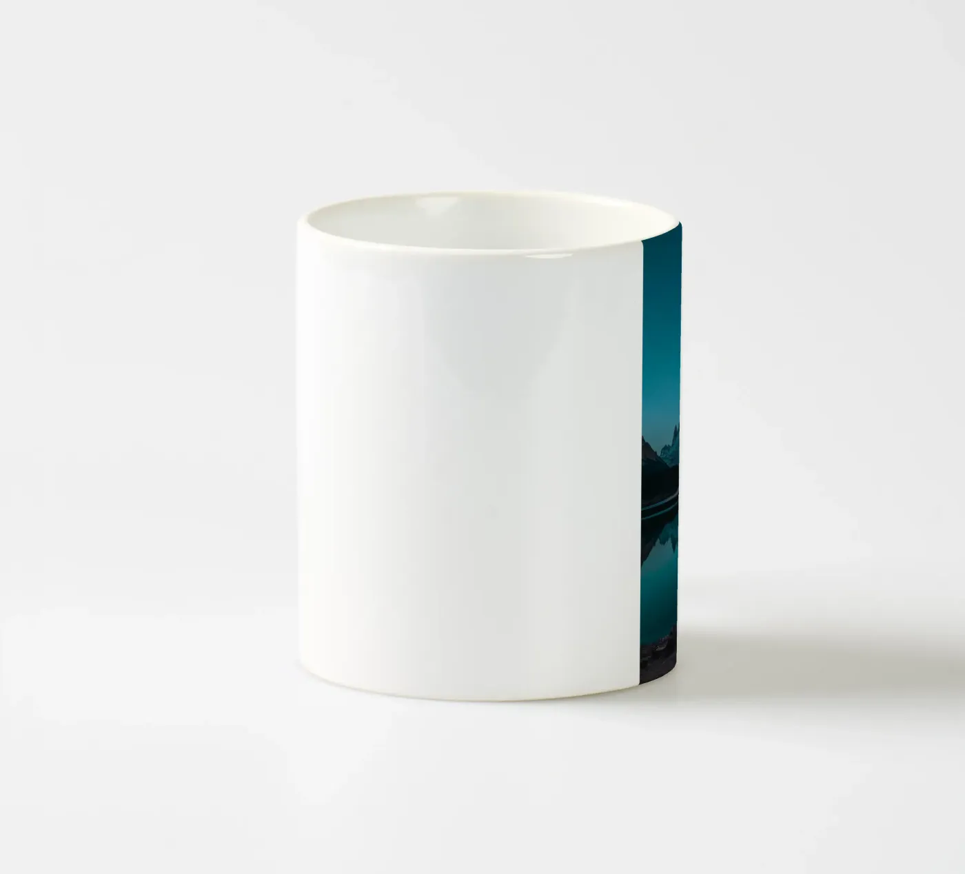 Lake reflection rectangle ceramic mug by LeDieg