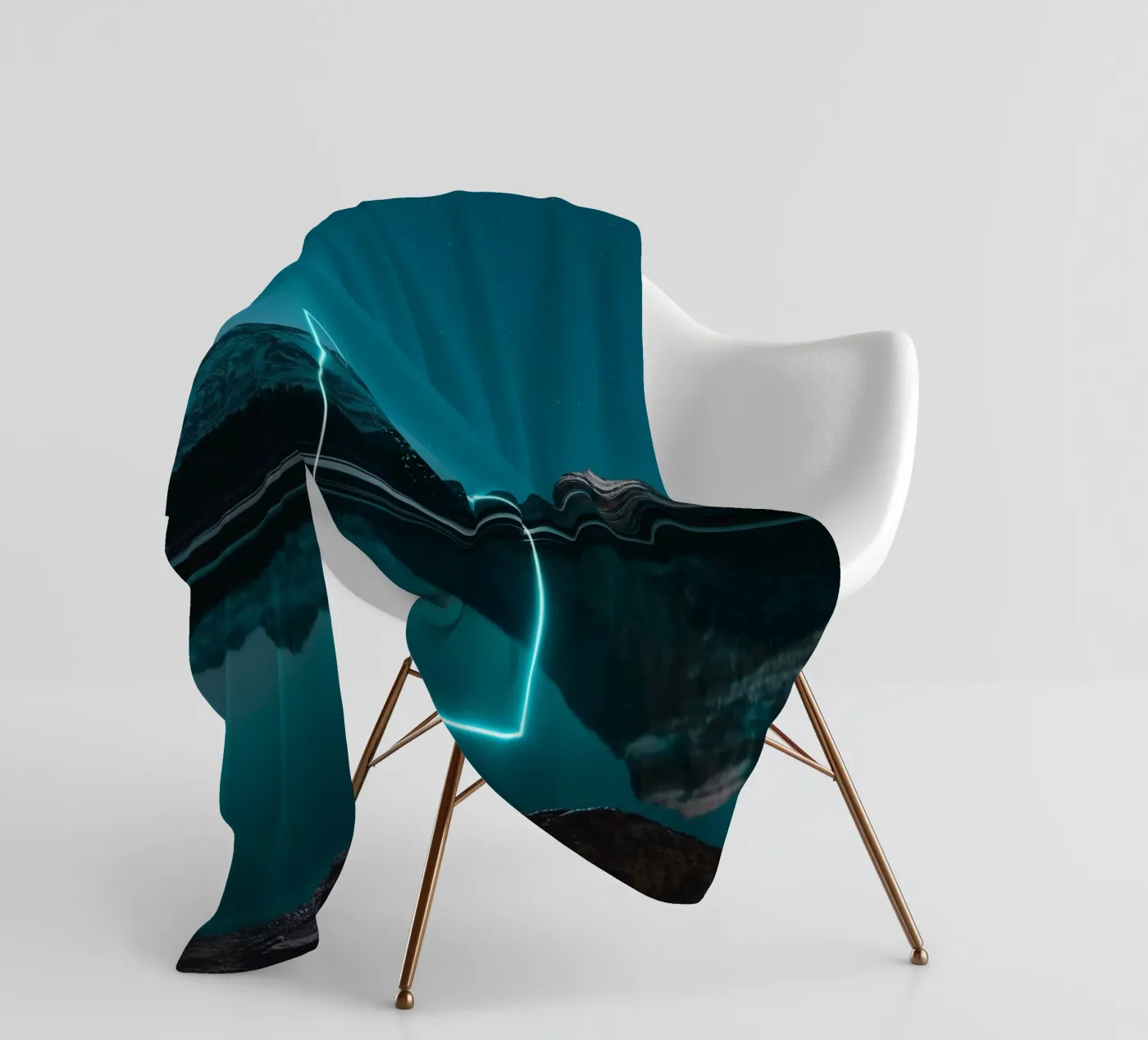 Lake reflection rectangle Fleecedecke von LeDieg