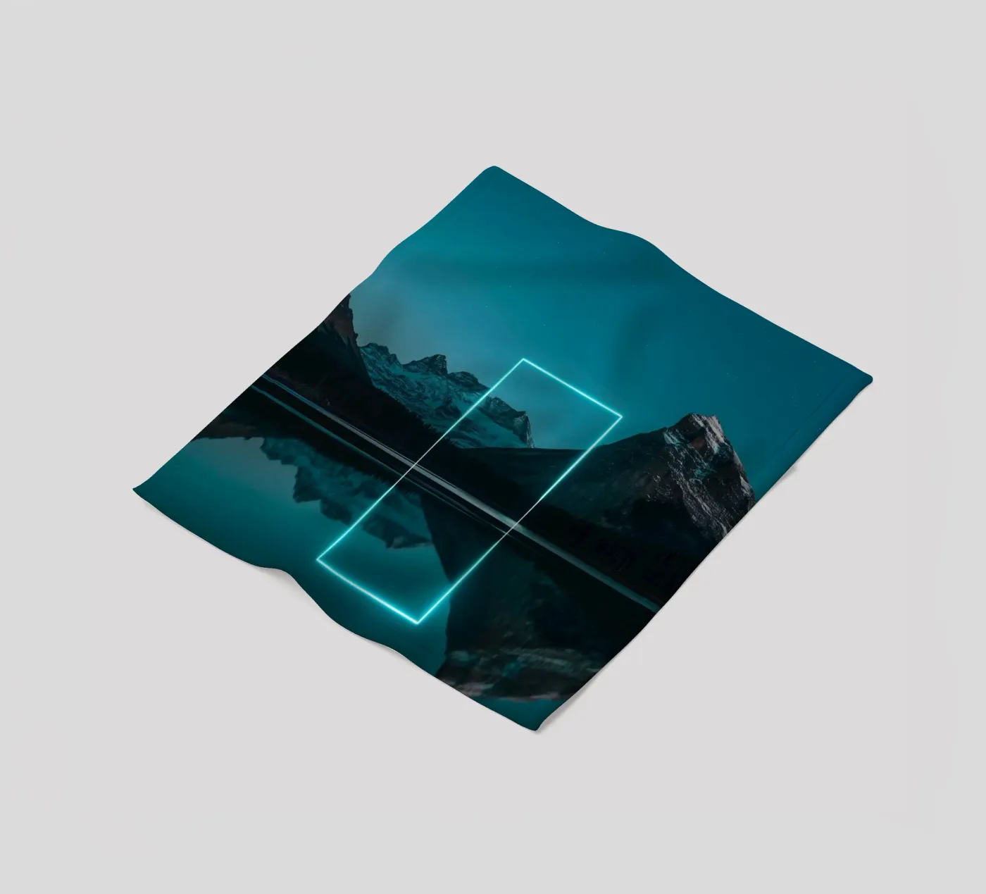 Lake reflection rectangle Fleecedecke von LeDieg