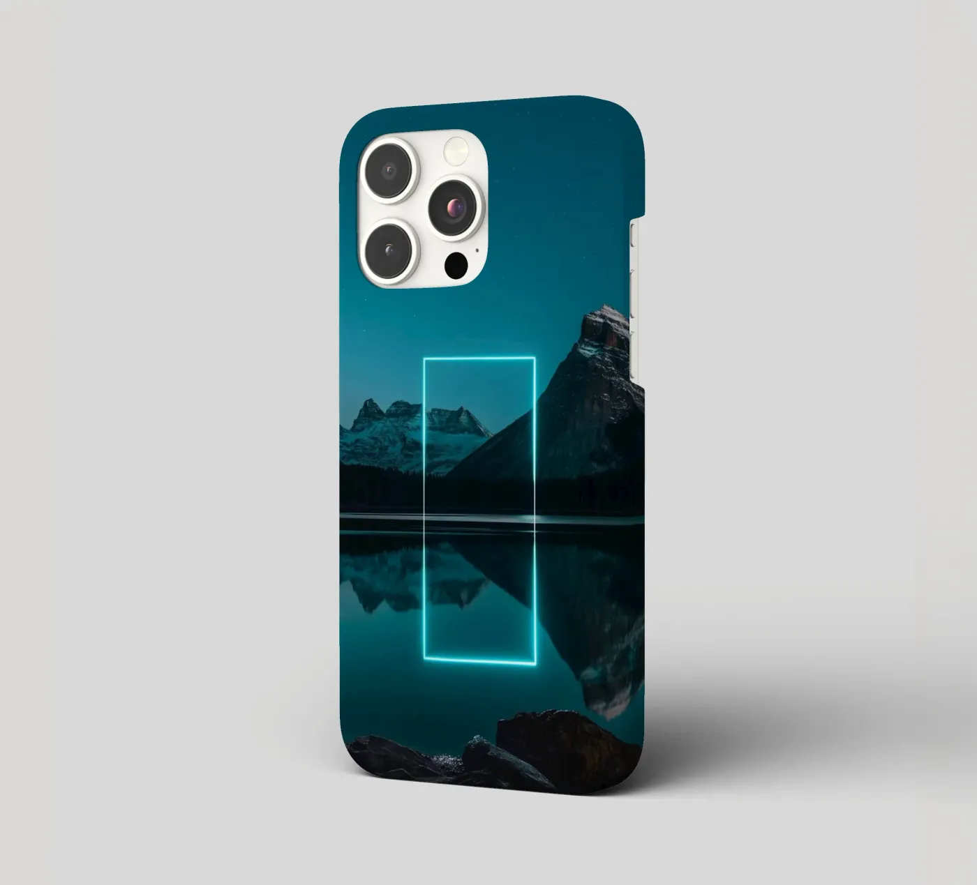 Lake reflection rectangle iphone case by LeDieg