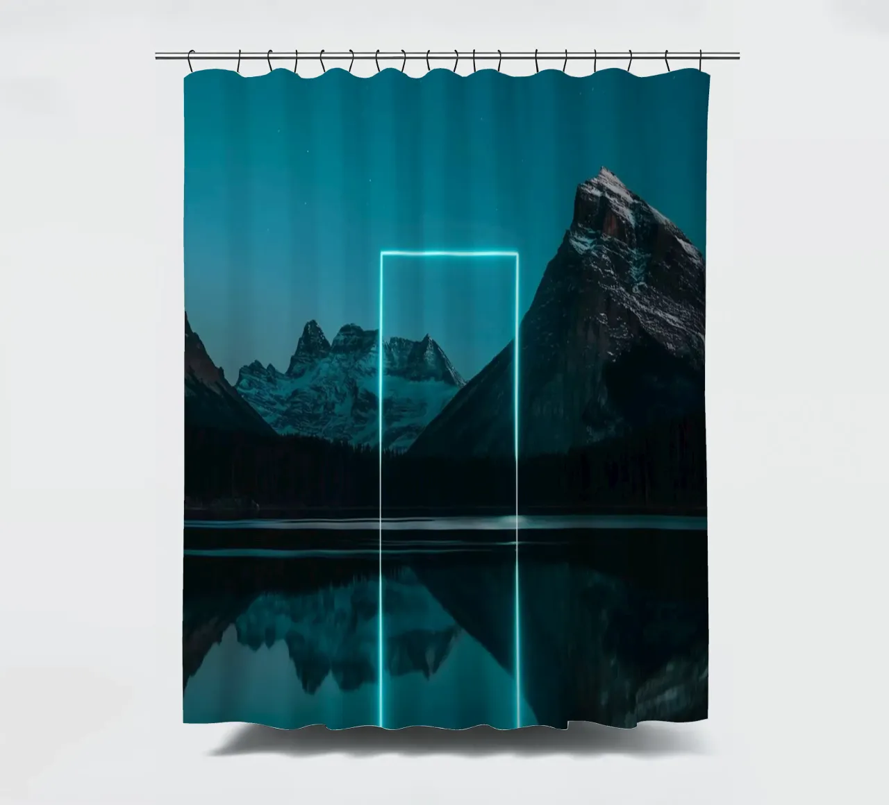 Lake reflection rectangle douchegordijn van LeDieg