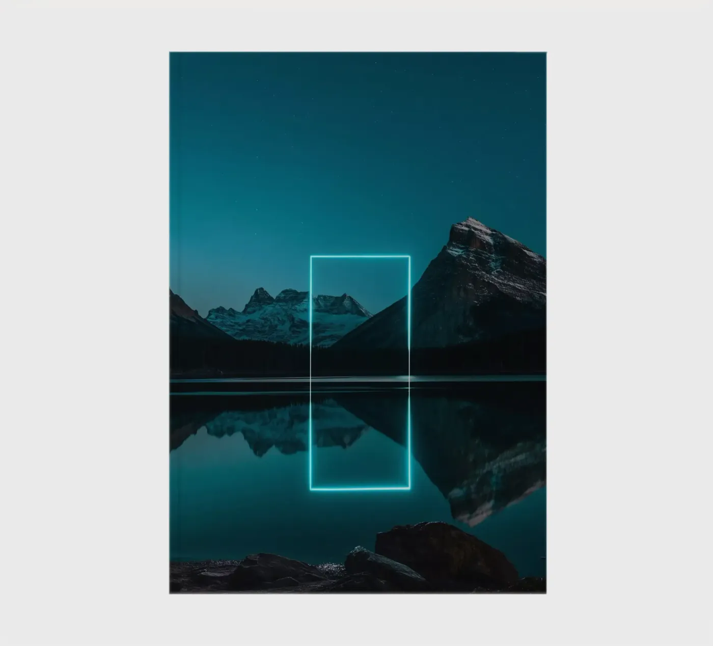 Lake reflection rectangle notebook by LeDieg