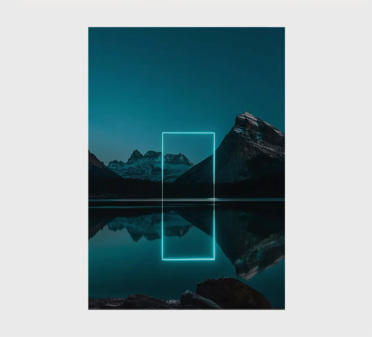 Lake reflection rectangle notebook by LeDieg