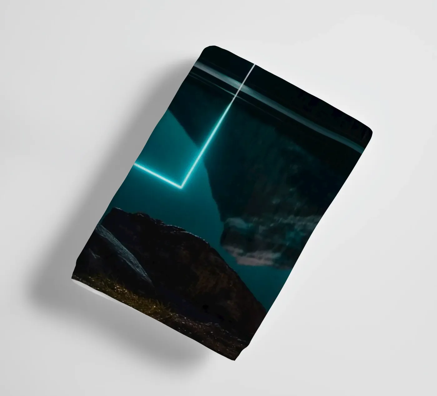 Lake reflection rectangle towel by LeDieg
