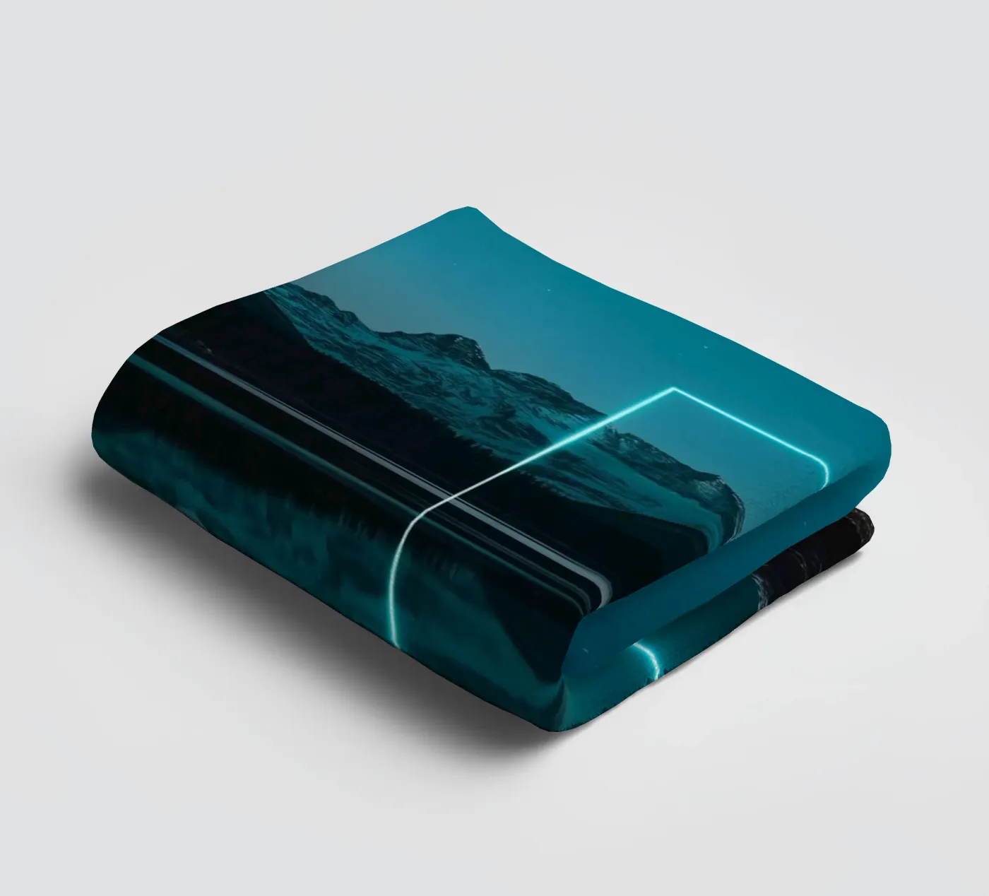 Lake reflection rectangle towel by LeDieg