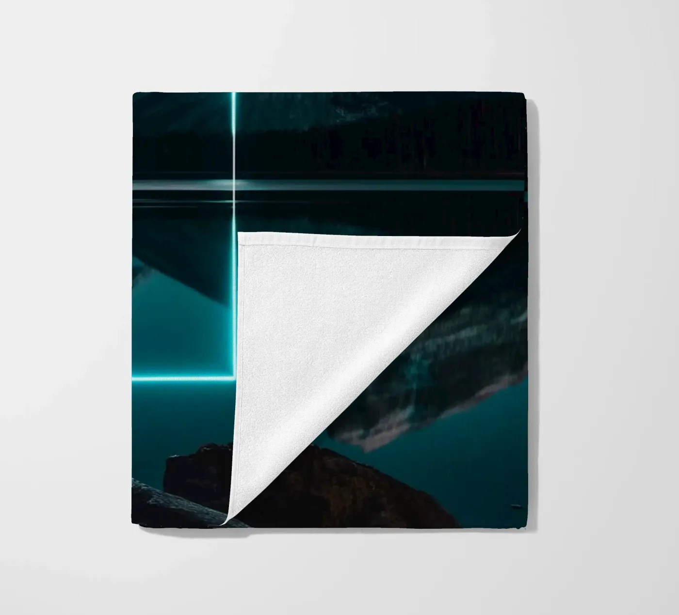 Lake reflection rectangle strandhanddoek van LeDieg