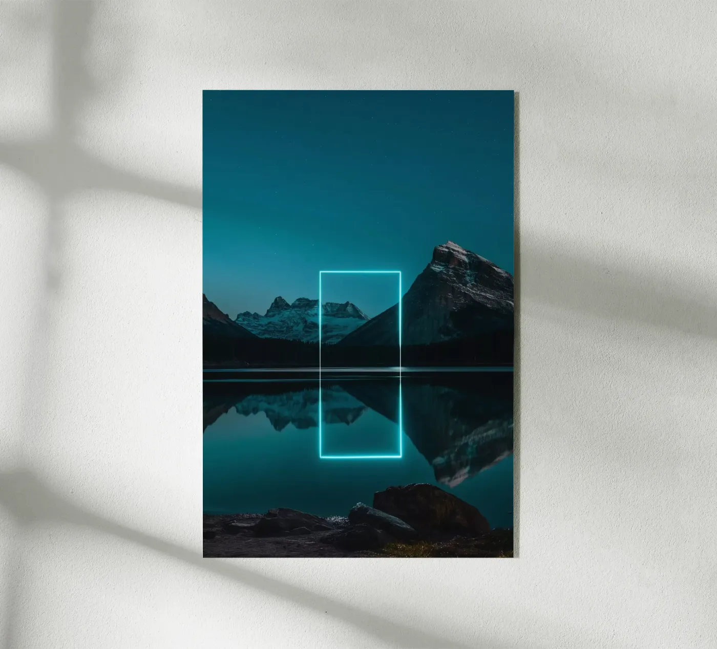 Lake reflection rectangle acryl van LeDieg