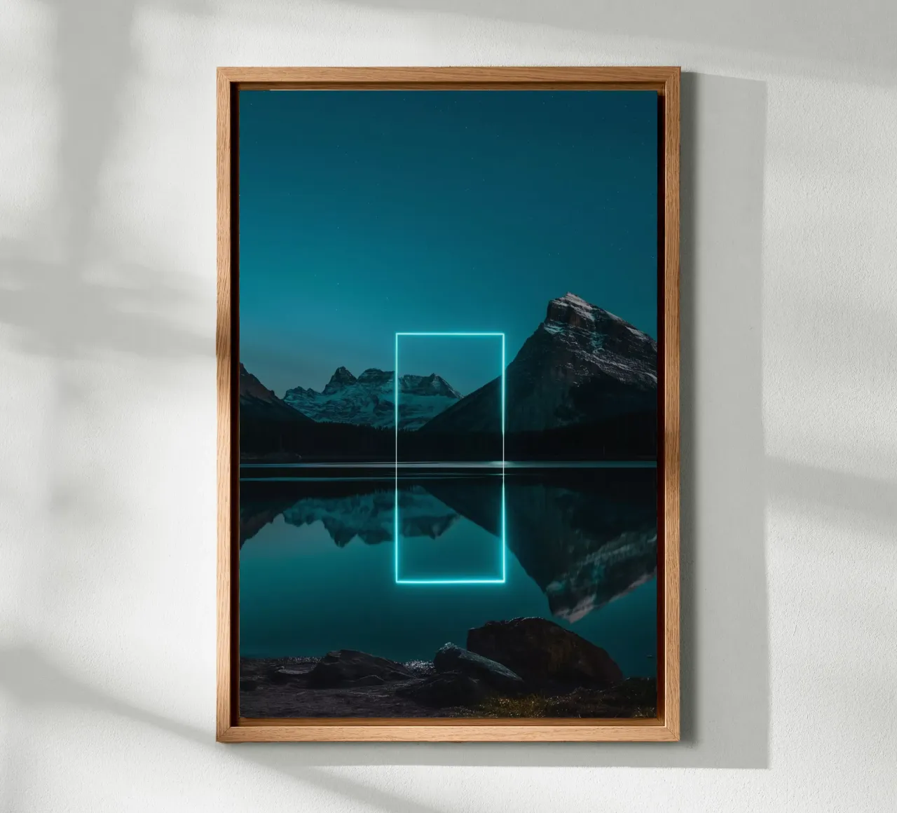 Lake reflection rectangle canvas van LeDieg
