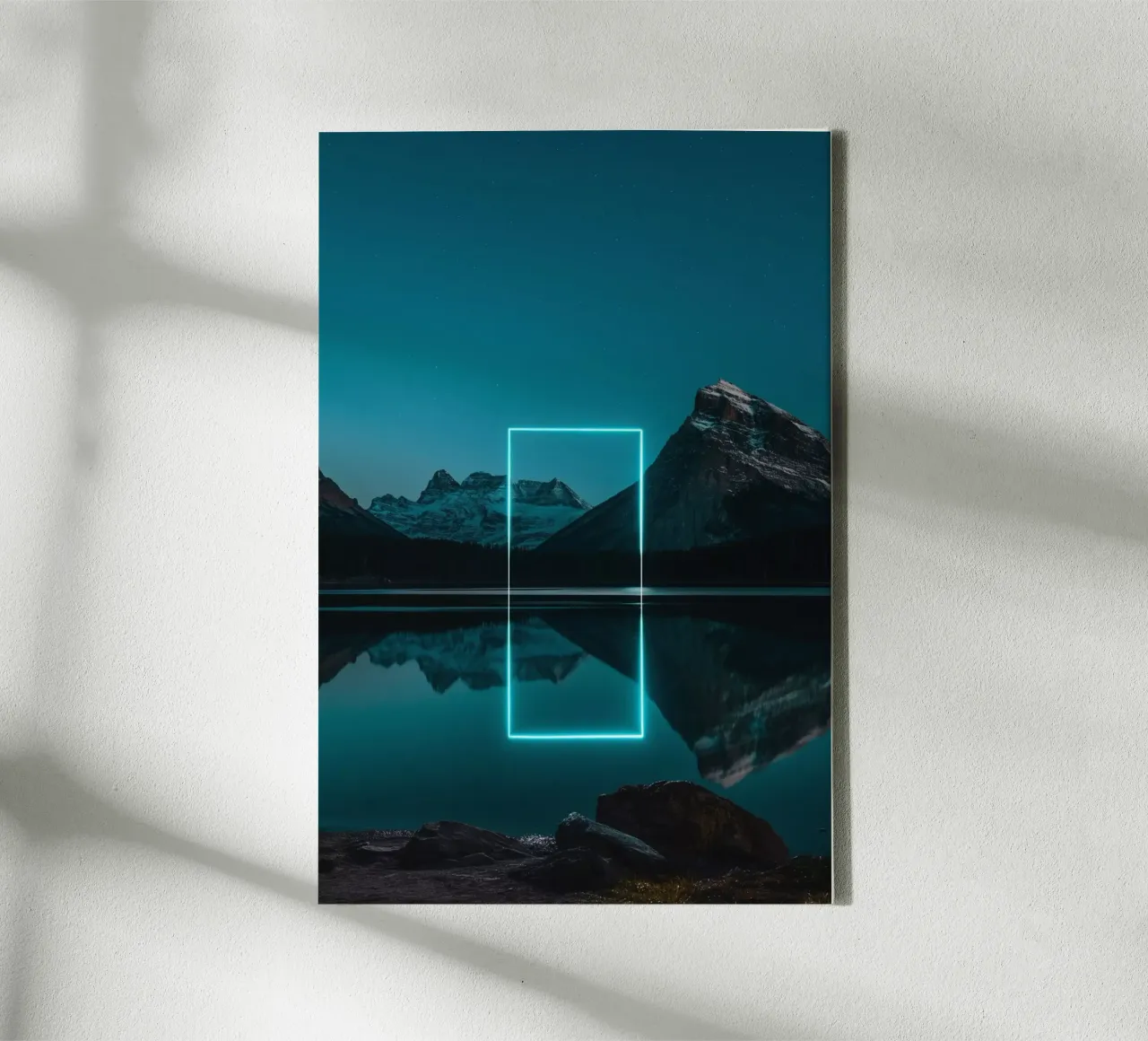 Lake reflection rectangle canvas van LeDieg