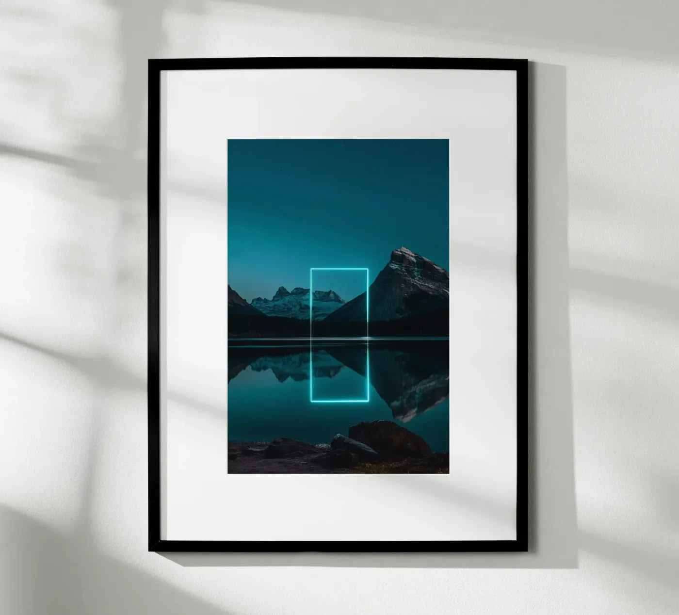 Lake reflection rectangle Poster von LeDieg