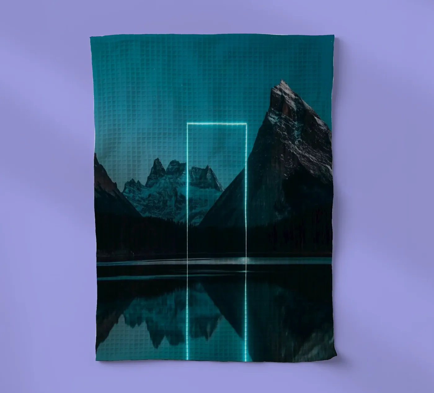 Lake reflection rectangle theedoek van LeDieg