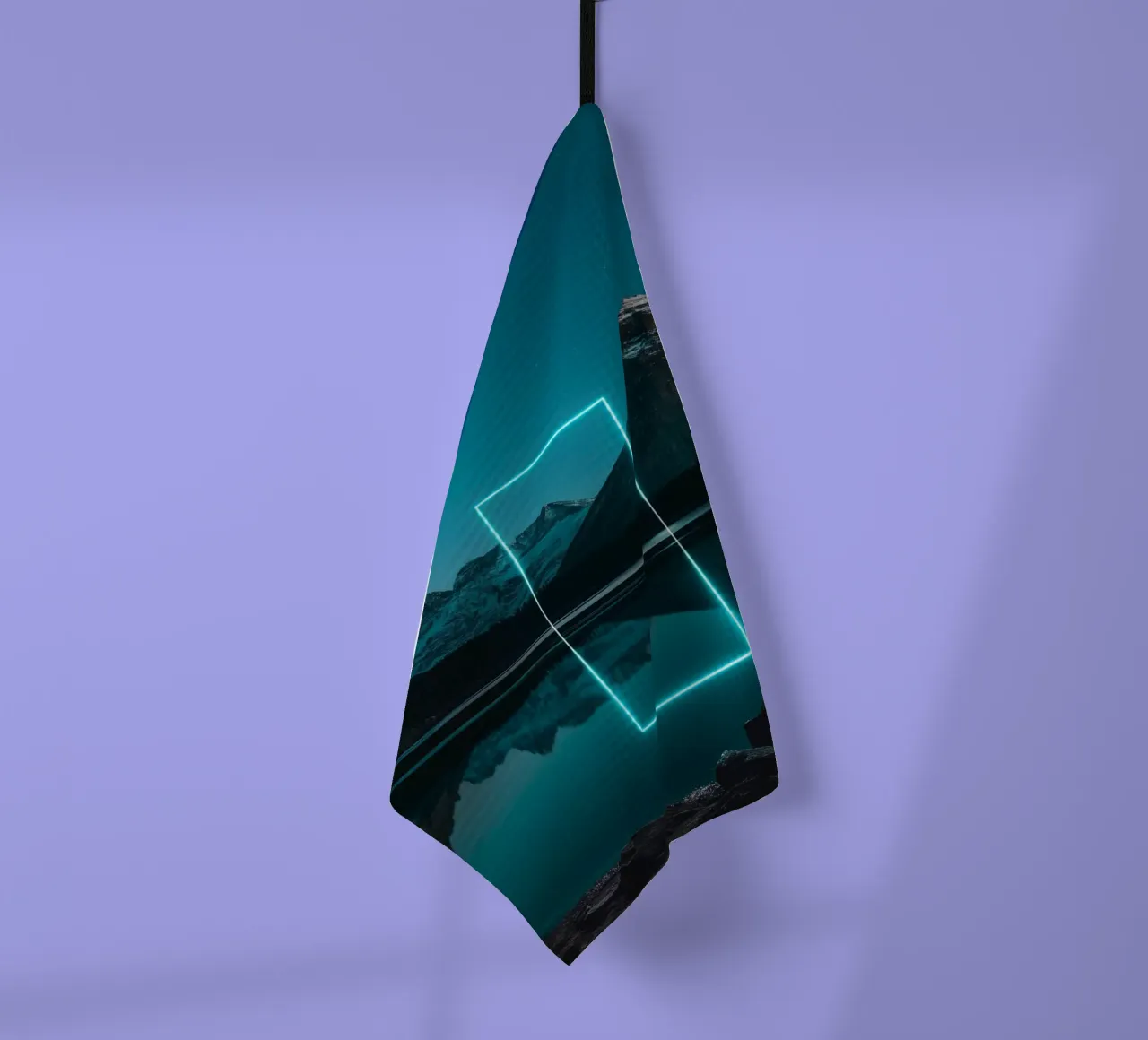 Lake reflection rectangle Geschirrtuch von LeDieg