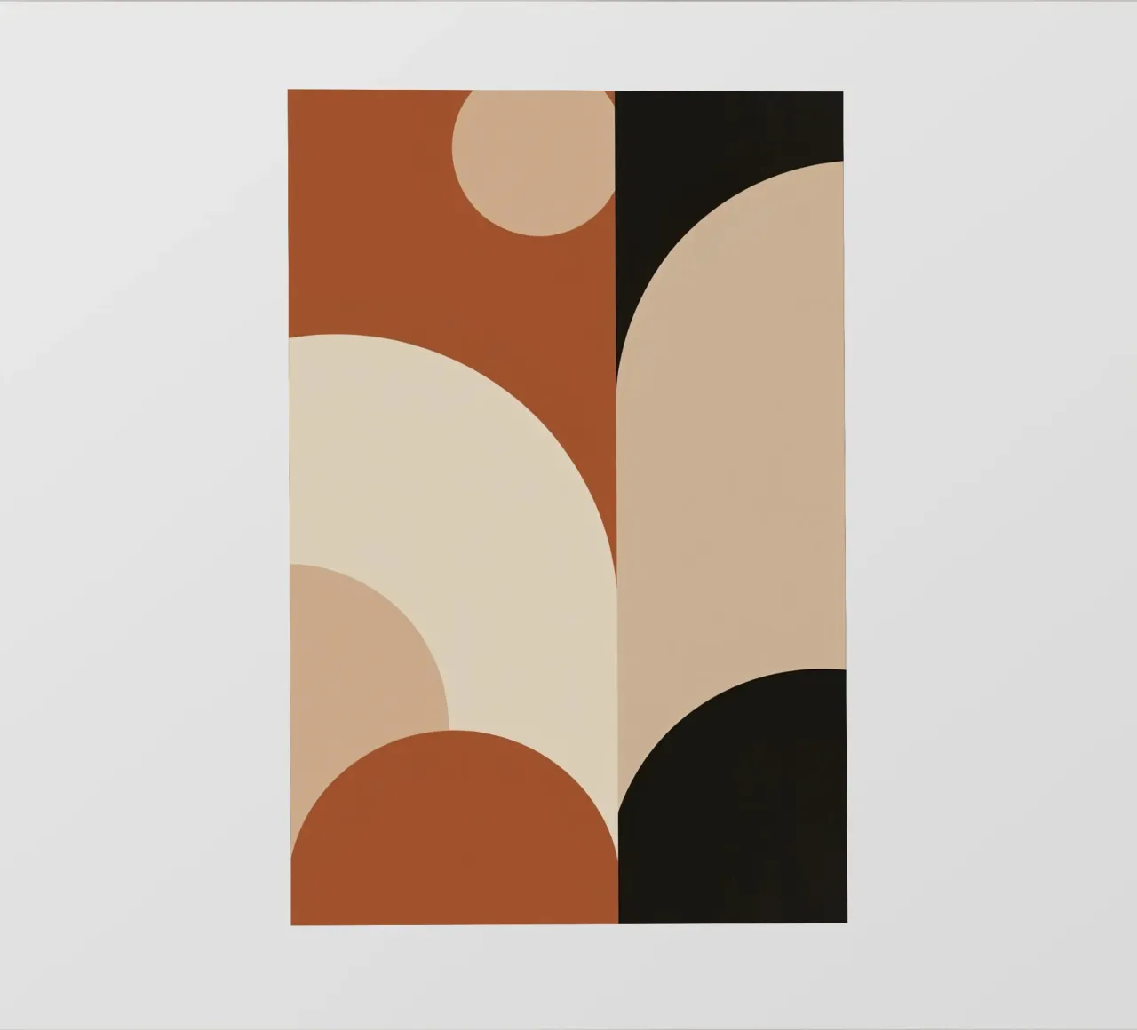 Composizione astratta con forme geometriche e tonalità della terra pellicola backlit da DesignDoodle