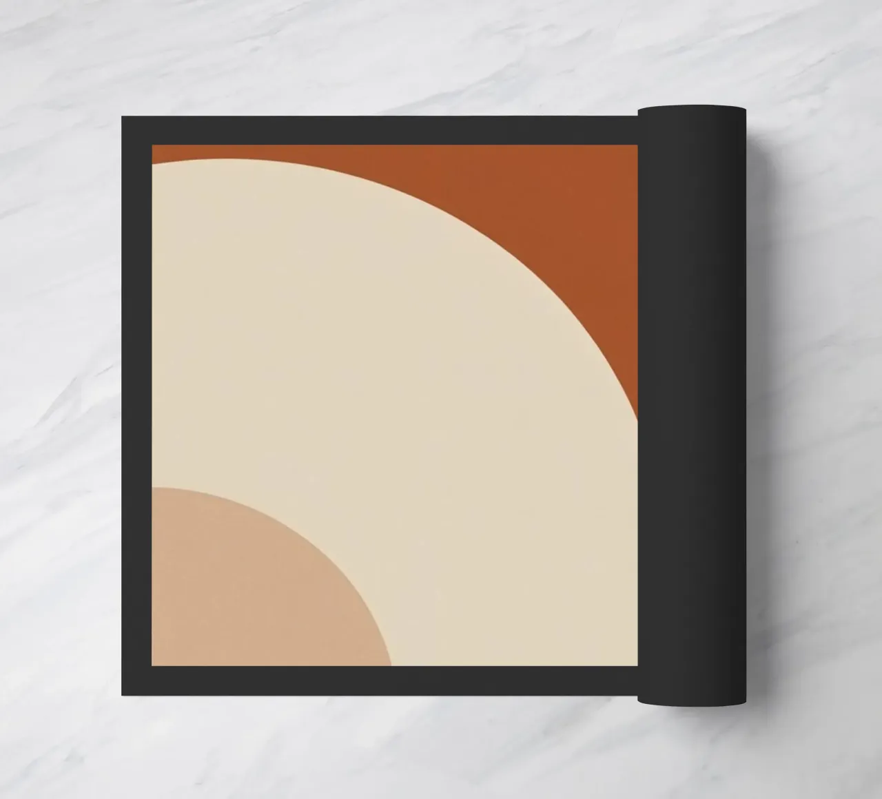 Composizione astratta con forme geometriche e tonalità della terra zerbino da DesignDoodle