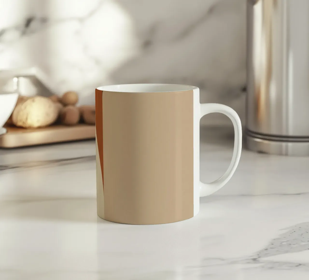 Composizione astratta con forme geometriche e tonalità della terra tazza in ceramica da DesignDoodle