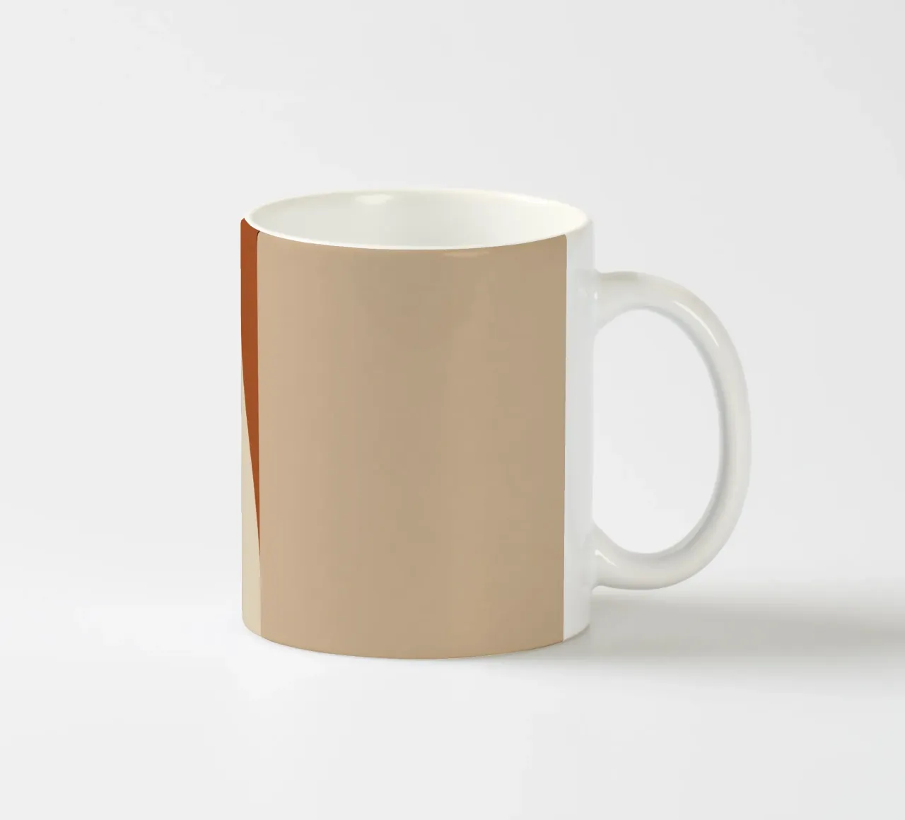 Composizione astratta con forme geometriche e tonalità della terra tazza in ceramica da DesignDoodle
