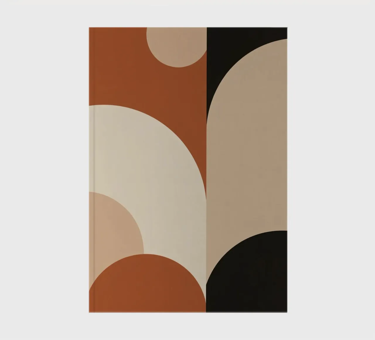 Abstract Composition with Geometric Shapes and Earth Tone notebook by DesignDoodle