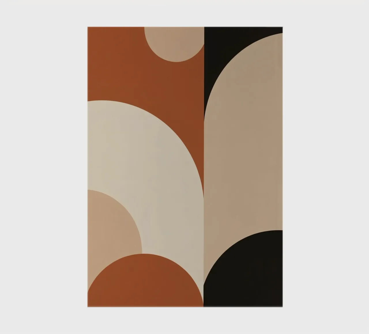 Abstract Composition with Geometric Shapes and Earth Tone notebook by DesignDoodle