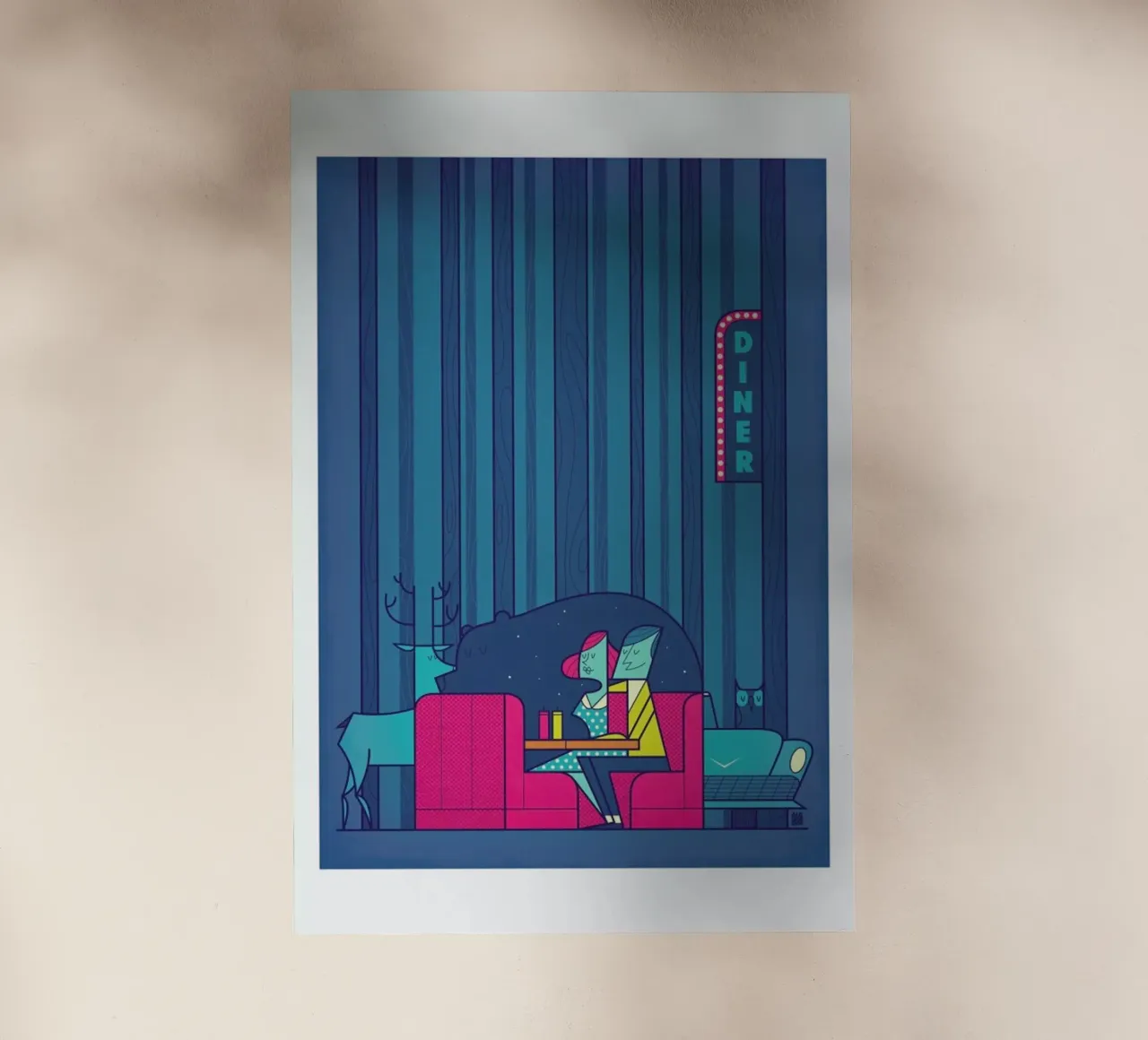 DINER pellicola backlit da Ale Giorgini