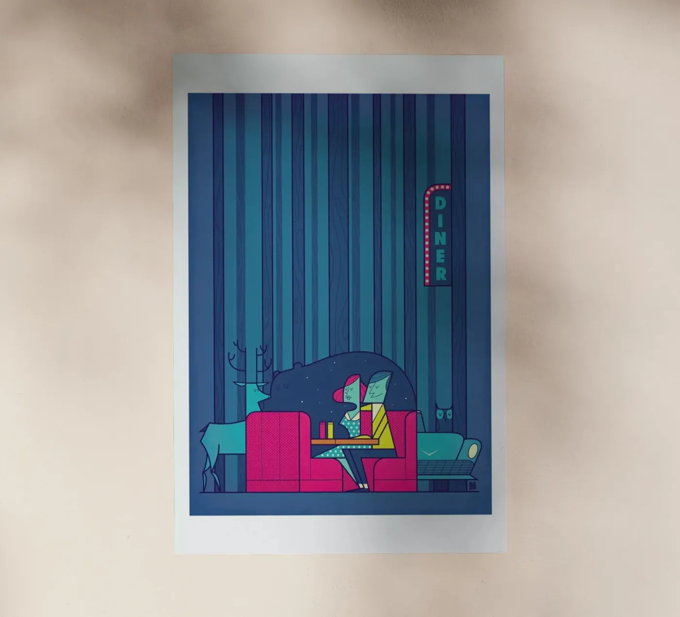 DINER pellicola backlit da Ale Giorgini