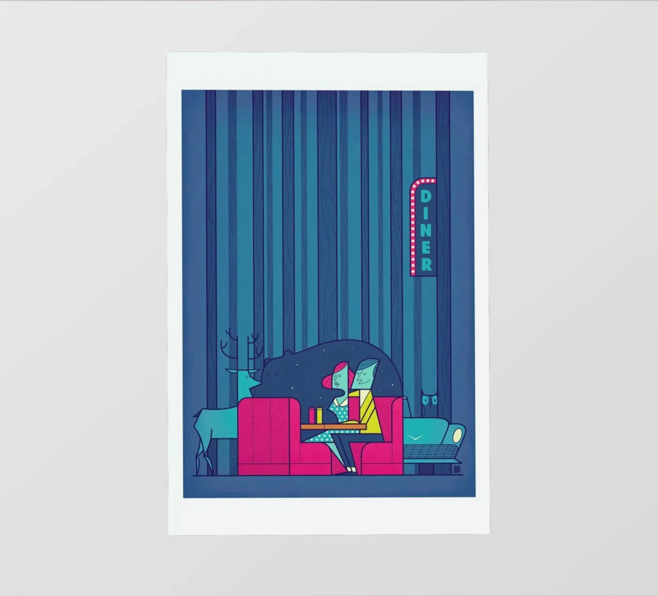 DINER pellicola backlit da Ale Giorgini