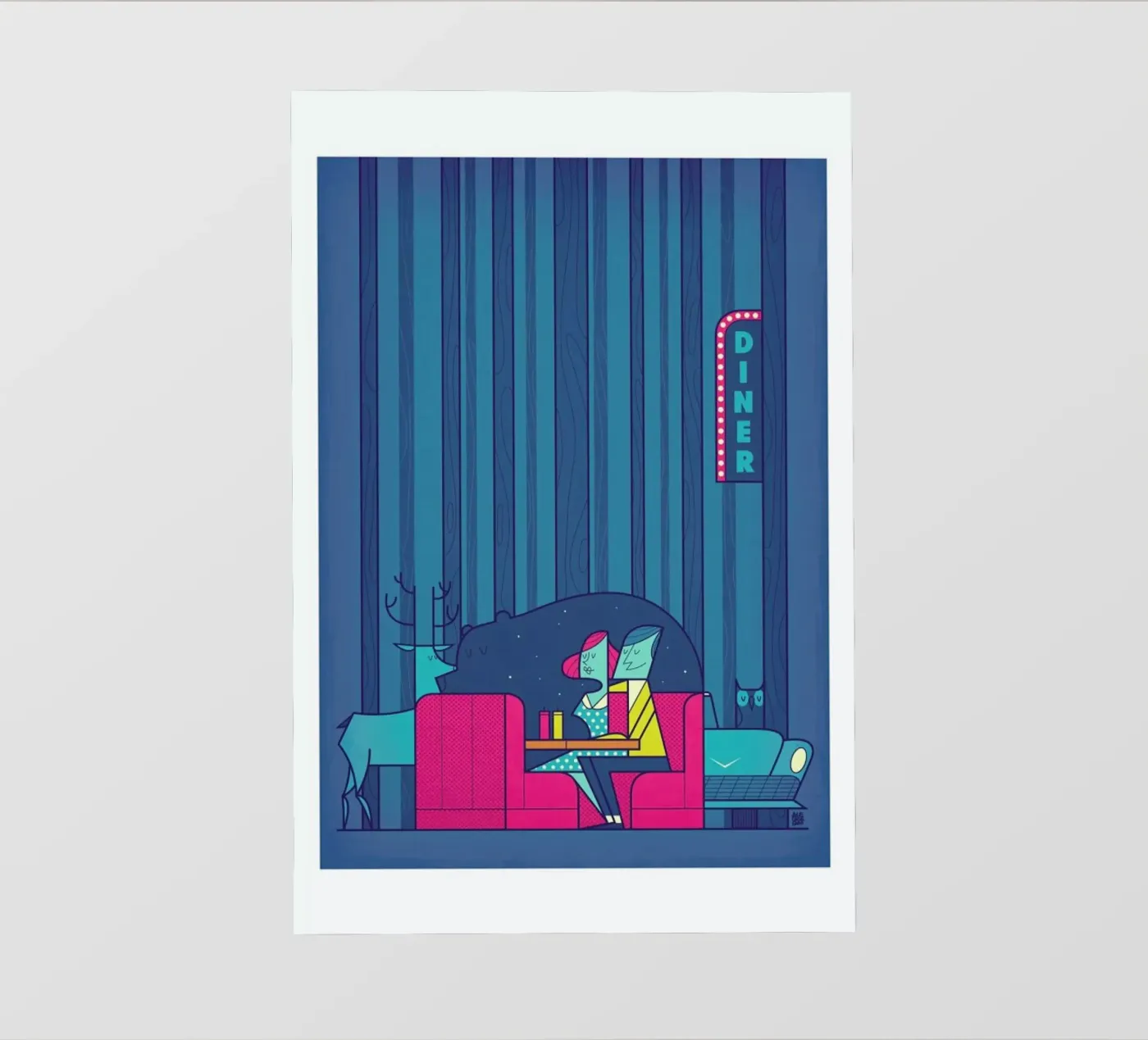 DINER pellicola backlit da Ale Giorgini