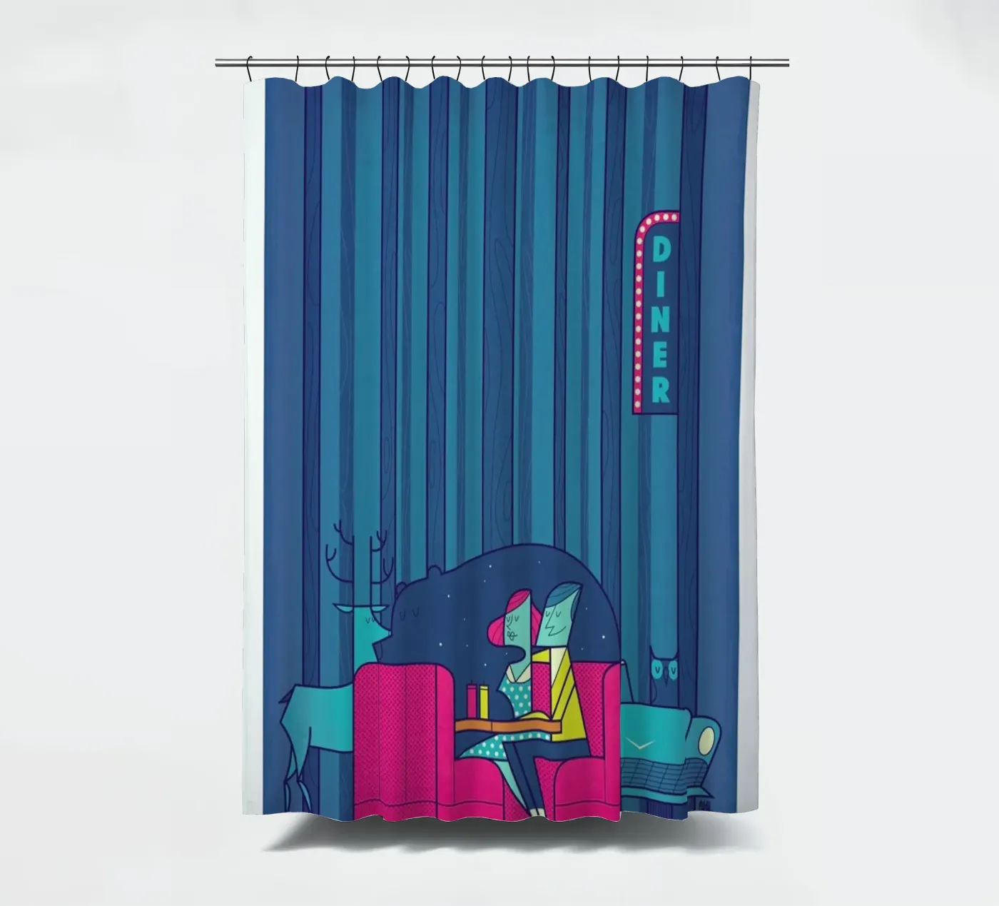 DINER Duschvorhang von Ale Giorgini