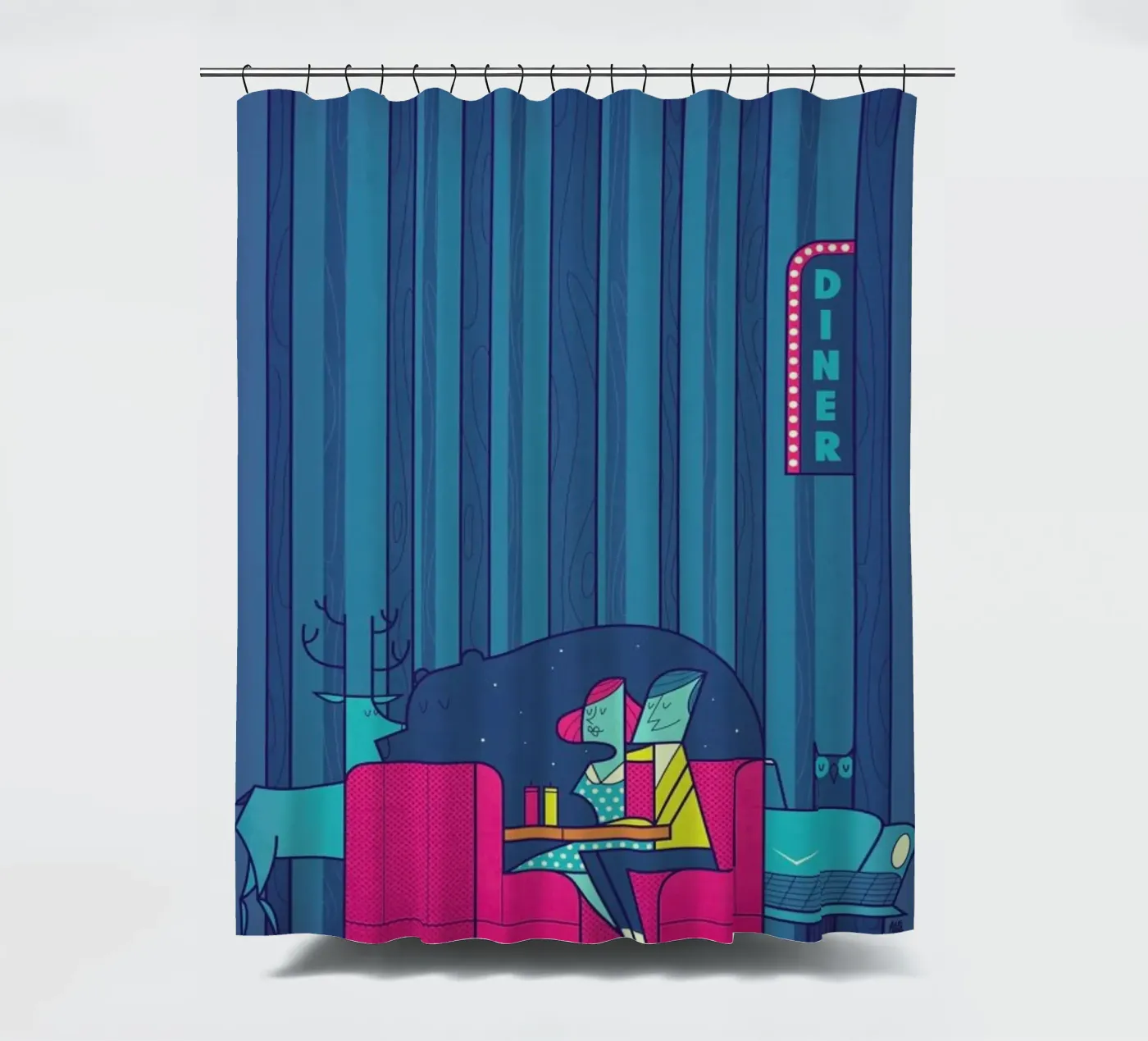 DINER Duschvorhang von Ale Giorgini