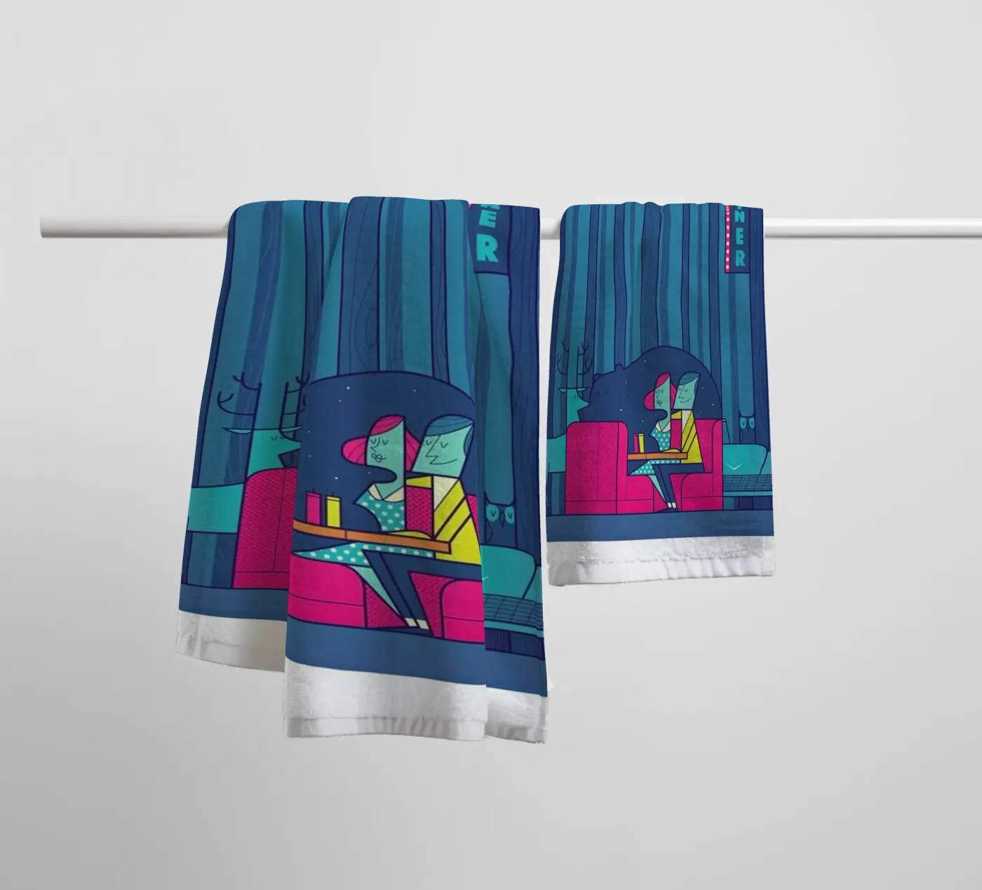 DINER badhanddoek van Ale Giorgini