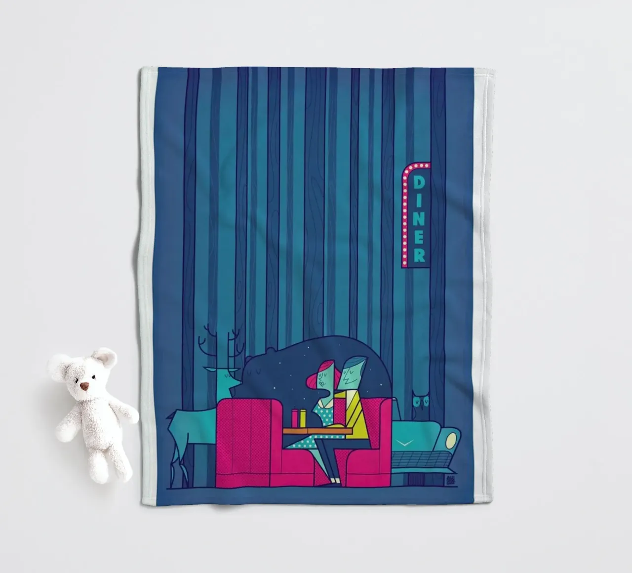 DINER Fleecedecke von Ale Giorgini