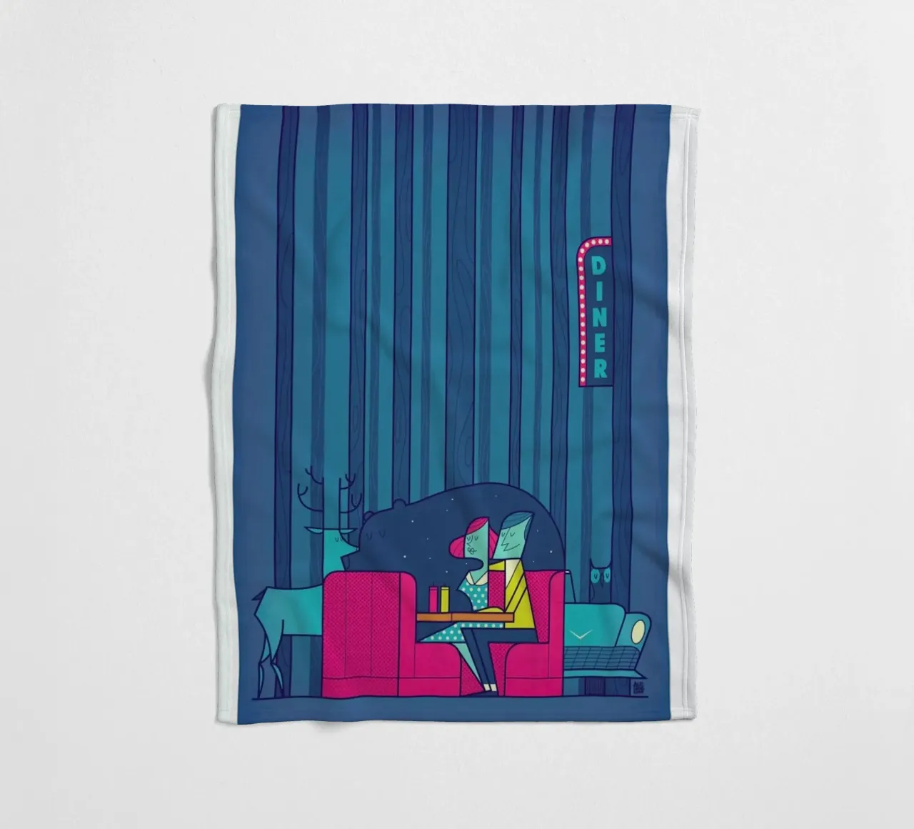 DINER Fleecedecke von Ale Giorgini