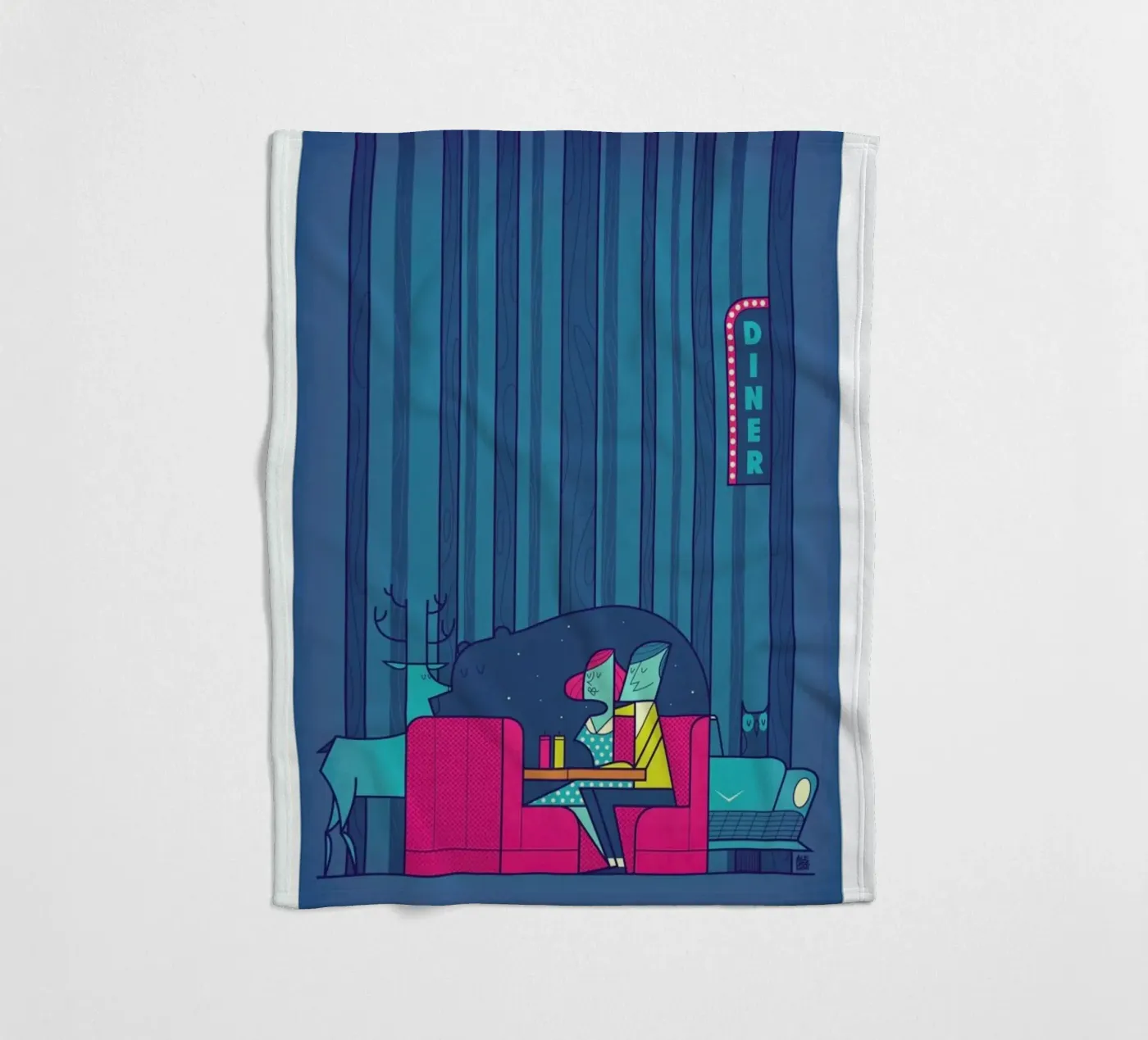 DINER fleece blanket by Ale Giorgini