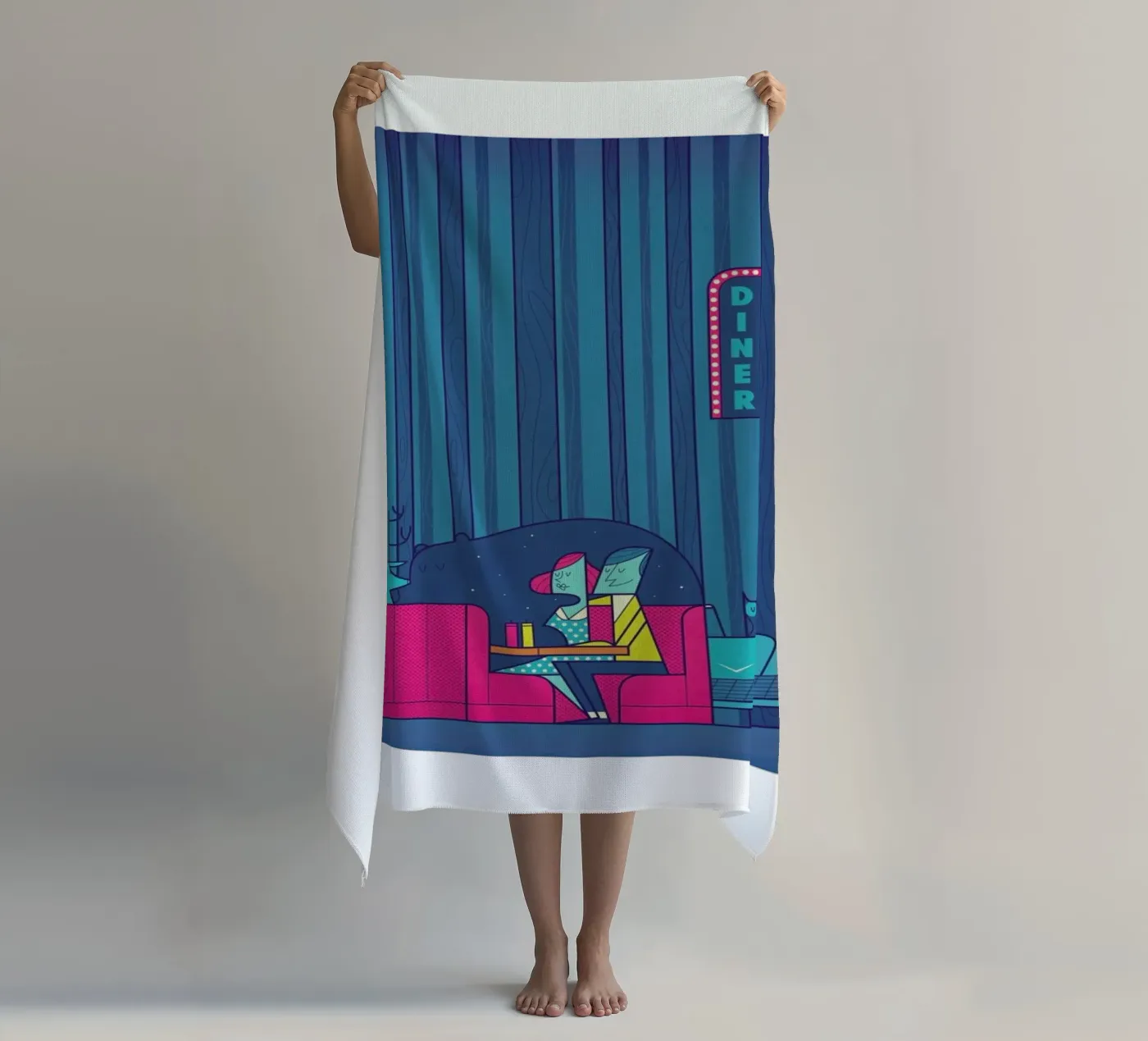 DINER serviette de plage de Ale Giorgini