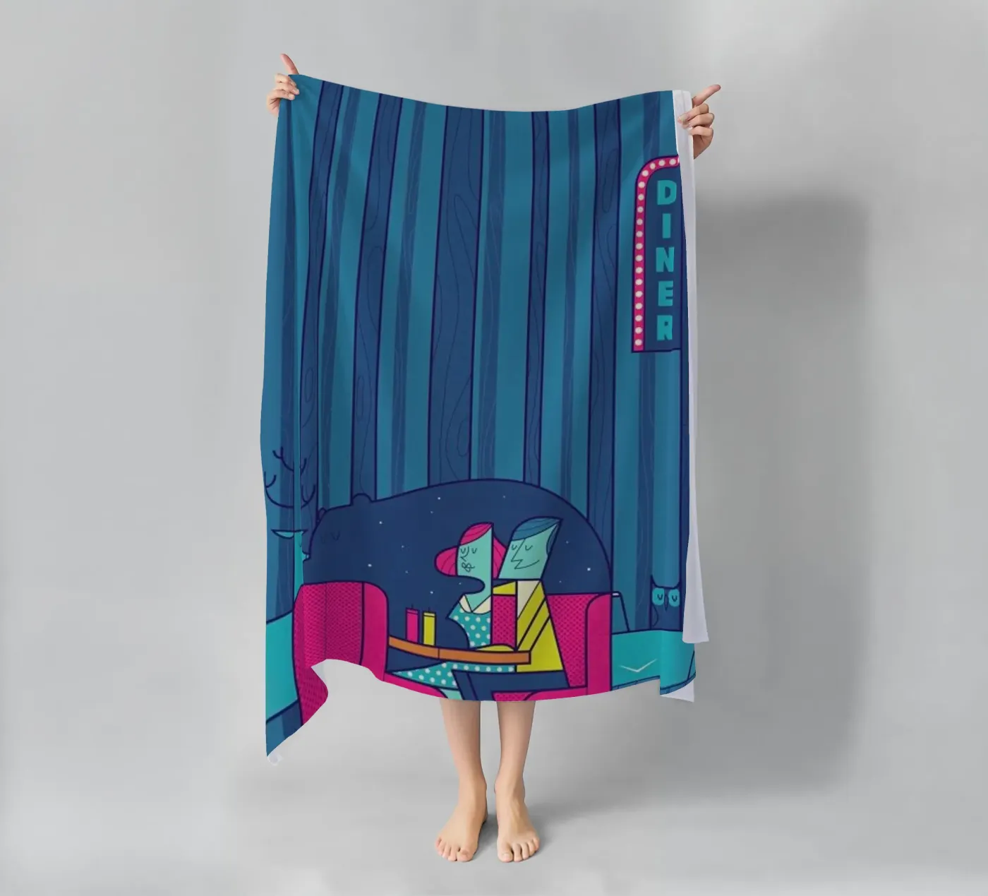 DINER serviette de plage de Ale Giorgini