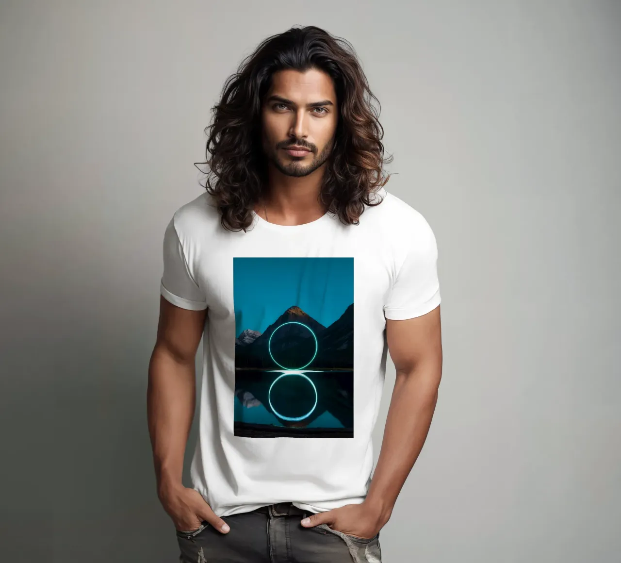 Lake reflection circles t-shirt da LeDieg
