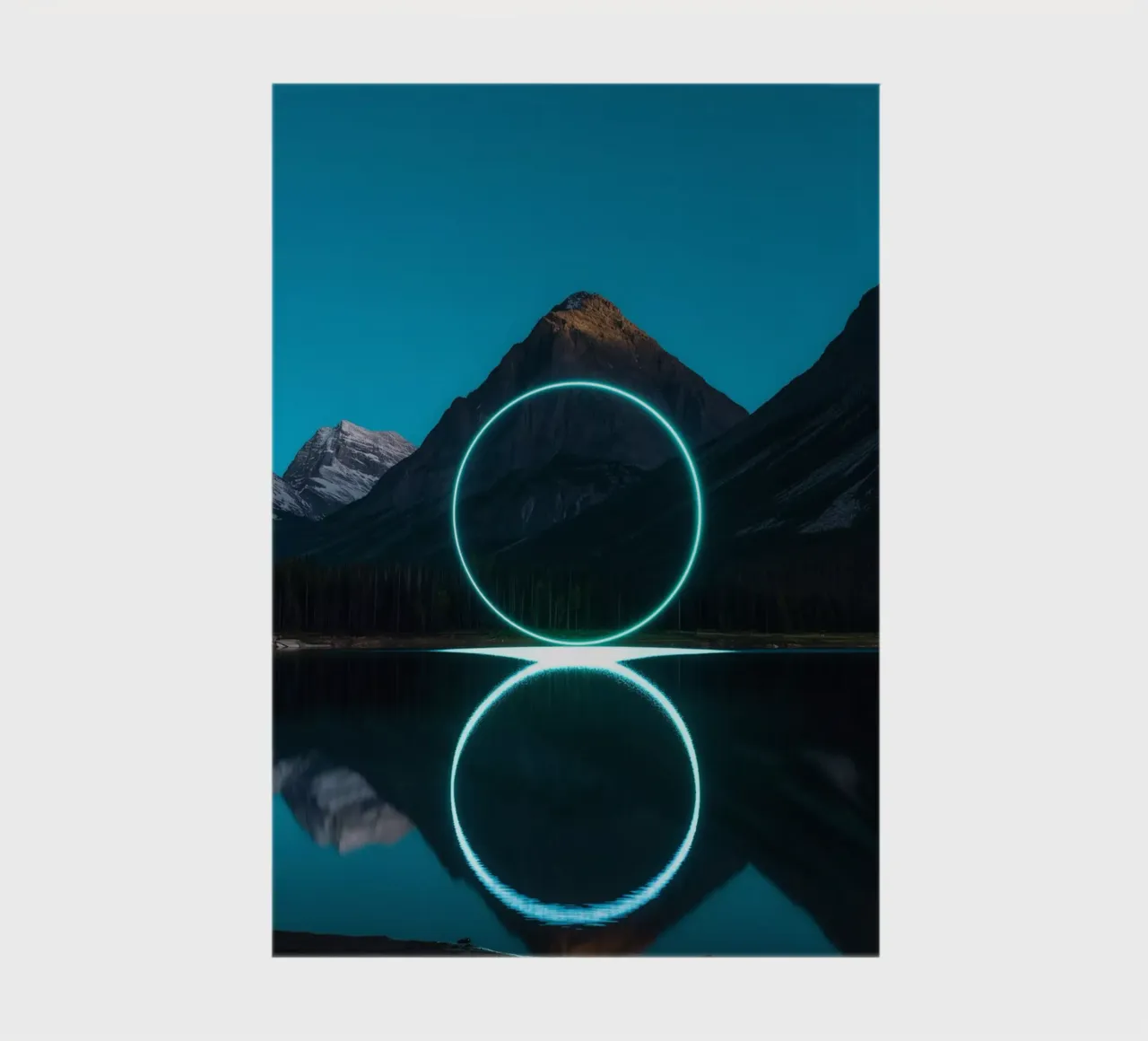Lake reflection circles notebook by LeDieg
