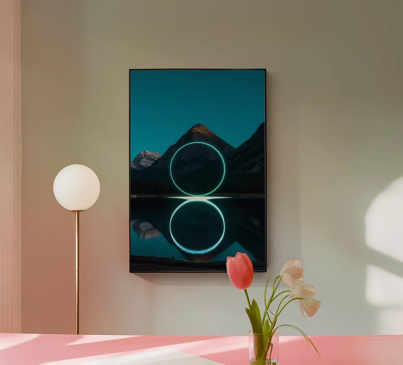 Lake reflection circles Acryl-Glas von LeDieg