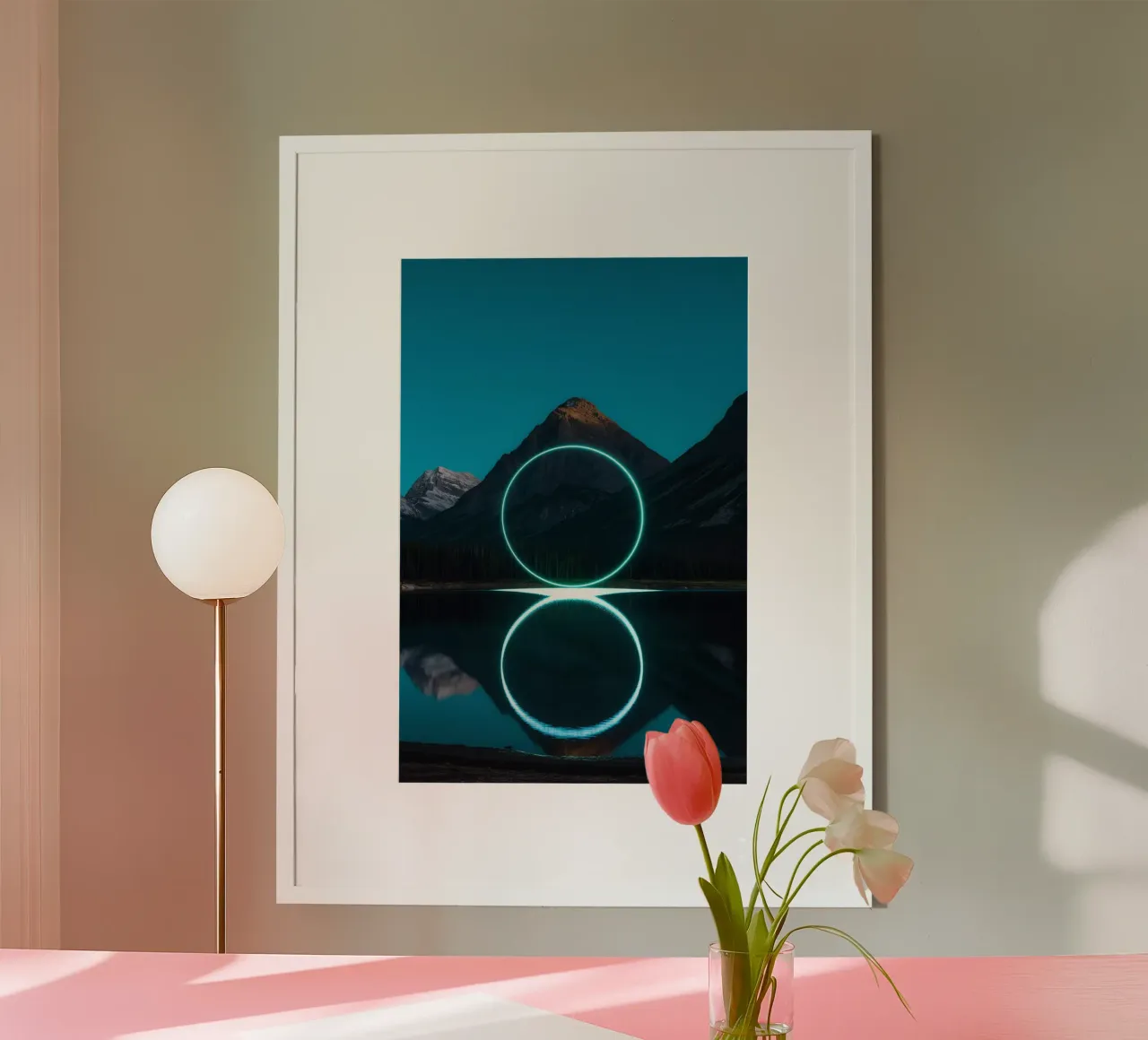 Lake reflection circles poster da LeDieg