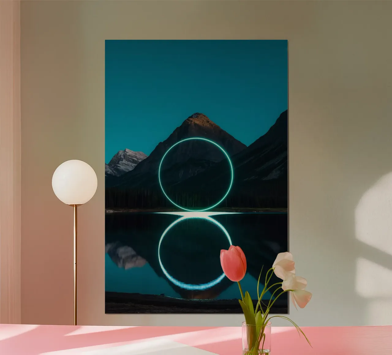 Lake reflection circles poster da LeDieg