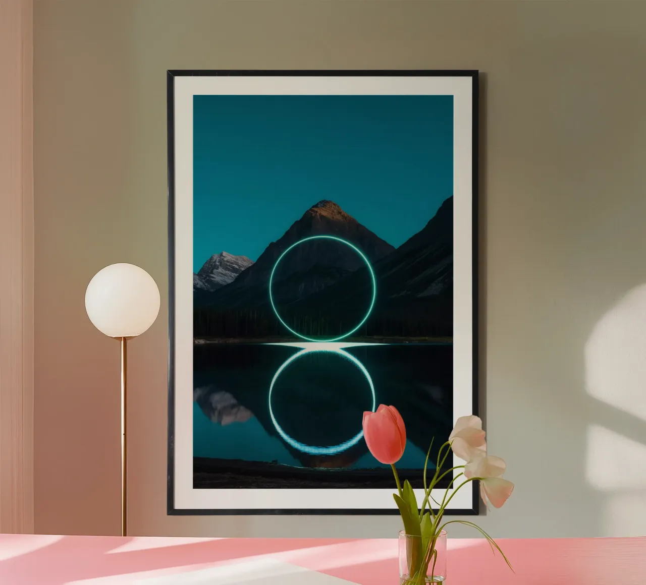 Lake reflection circles poster da LeDieg