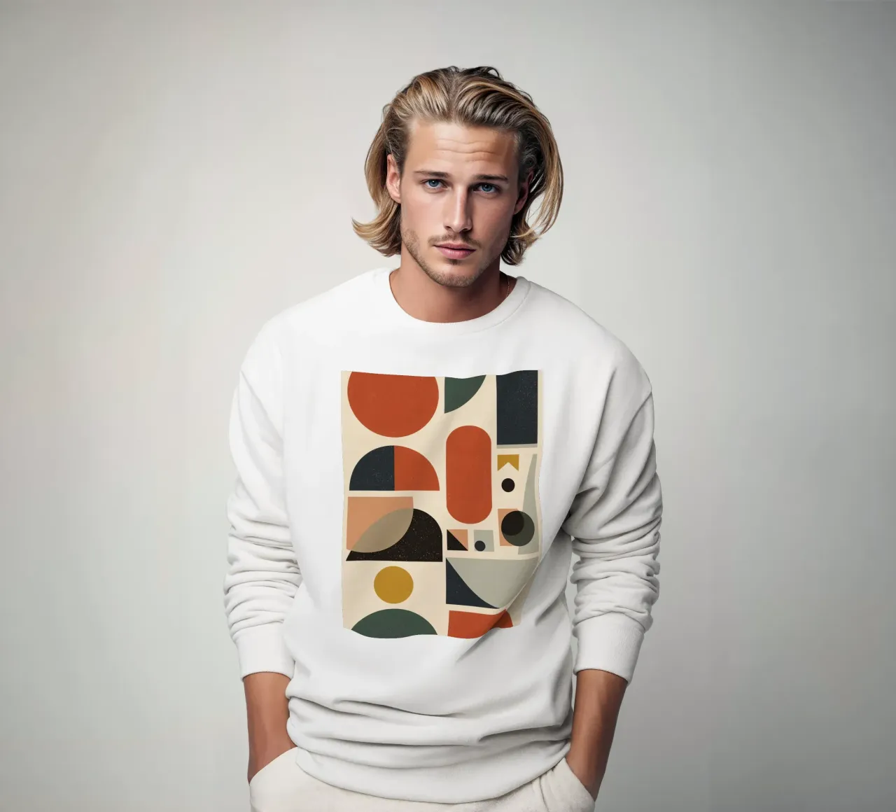 Composizione geometrica astratta di forme e colori felpa da DesignDoodle