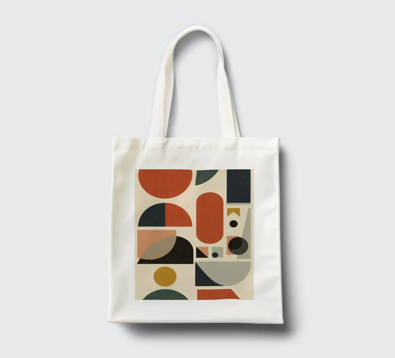 Composizione geometrica astratta di forme e colori borsa in juta da DesignDoodle